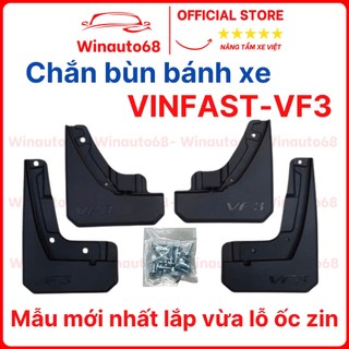 Chắn bùn ô tô Vinfast VF3 - bộ 4 tấm kèm ốc vít, hạn chế bùn đất bắn lên xe, Lắp vừa lỗ ốc zin theo xe mẫu mới nhất