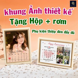   TẶNG HỘP + RƠM  Khung Ảnh Thiết Kế làm quà tặng Sinh Nhật - Ngày kỉ niệm - Qùa tặng người yêu,gia đình Valentine's day 
