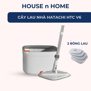 Cây lau nhà Nhật Bản HATACHI HTC V6 BẢN CAO CẤP - Cây lau đa năng tự động tách nước bẩn, vắt khô, xoay 360 độ chính hãng