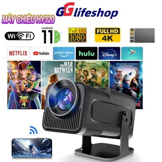 Máy chiếu HY320/HY300 Pro Android11 Full HD 1080P 4K WiFi 2,4/5G Bluetooth Kết nối điện thoại laptop ios xem phim