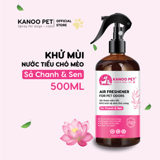  Xịt khử mùi nước tiểu chậu cát chó mèo Kanoo Pet hương Sả Chanh & Sen 