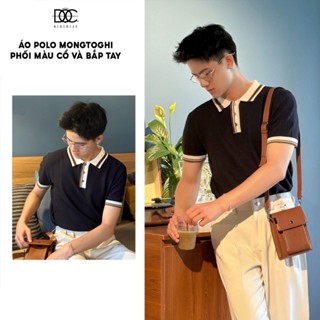 Áo polo nam mongtoghi Độc menswear phối màu cổ và bắp tay tạo điểm nhấn - PL295