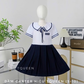 Đầm học sinh cấp 1 - Vải kate lụa - Danangsale