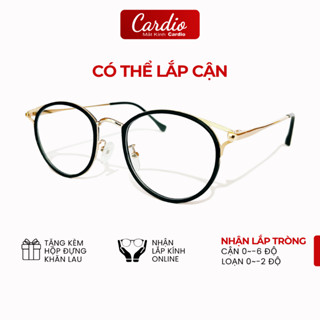 Gọng Kính Cận Mắt Mèo Trendy Nữ Cardio Chất Liệu Kim Loại Cao Cấp, Mắt Kính Mắt Mèo Thời Trang Hiện Đại C02