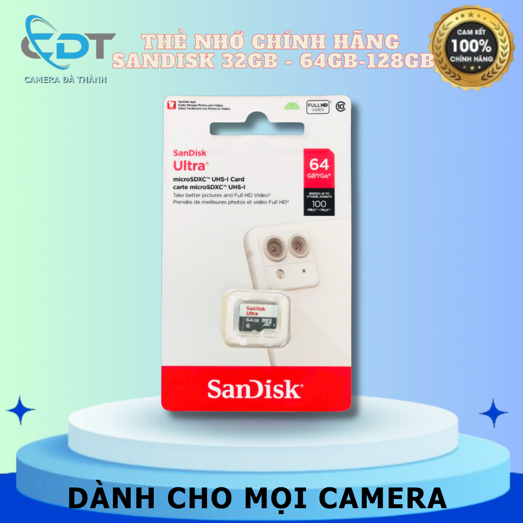 Thẻ Nhớ MicroSDHC SanDisk Ultra 64GB 32GB