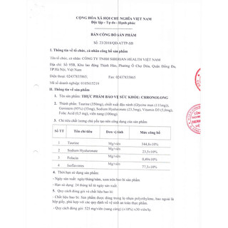 [ Chronolong - Siberian ] Thực phẩm bảo vệ sức khỏe Chronolong