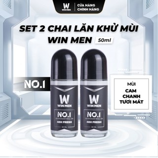 [COMBO SIÊU HỜI] Lăn Khử Mùi WIN MEN 48H Fresh Cho Nam Khử Mùi Mồ Hôi, Ngăn Vệt Ố Vàng 50ML
