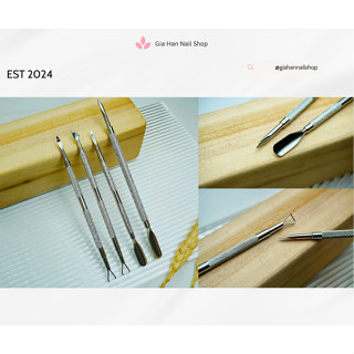  Cây cạo Gel đẩy da móc khóe inox siêu bén chuyên dụng nail - GIA HAN Nail 