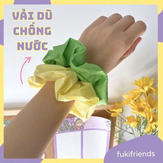 Scrunchies thun cột tóc vải nhiều mẫu