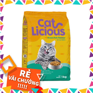   SIÊU RẺ  CAT LICIOUS 1KG - Thức ăn cho mèo vị cá biển - Hàng mới date xa 