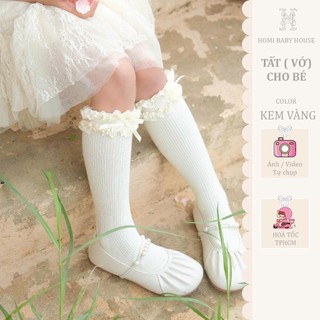 Tất (vớ) bé gái viền hoa công chúa dễ phối