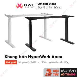 [Tặng khay đi dây] Khung bàn nâng hạ HyperWork Apex DP02 (Hàng chính hãng)