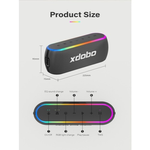 [ Flash Sale ] Loa bluetooth 5.3 Xdobo X8 iii 60W, hỗ trợ thẻ TF, hỗ trợ nghe USB sạc điện thoại | BigBuy360 - bigbuy360.vn