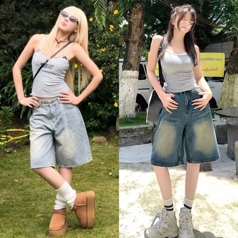 Baggy jeans short - Quần ngố ống rộng usisex nam nữ