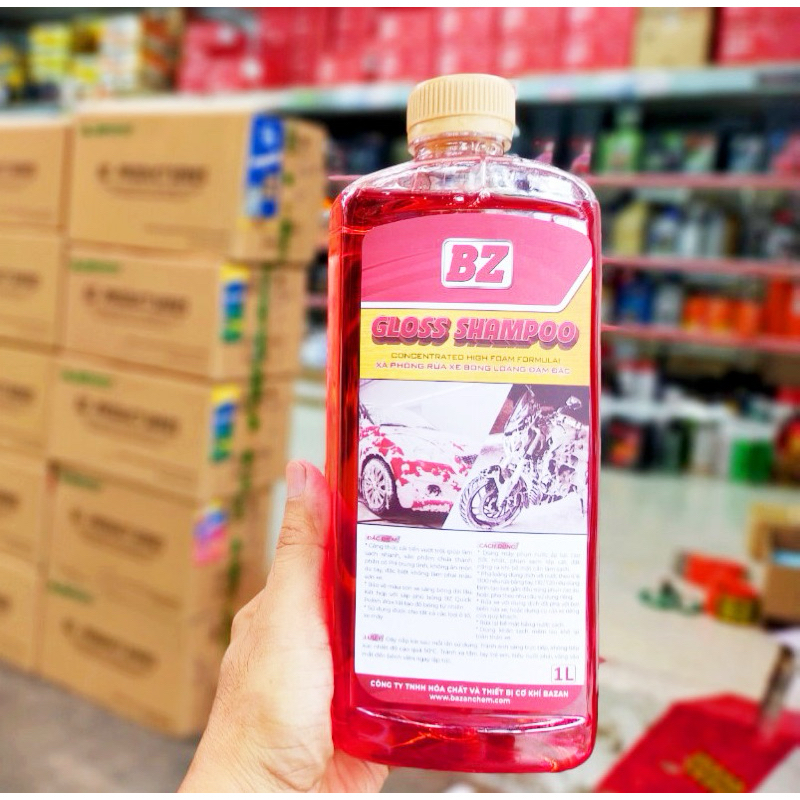 Nước Rửa Xe BZ xà bông rửa xe bz Gloss shampoo chai 1L ( chất lượng như sonax )
