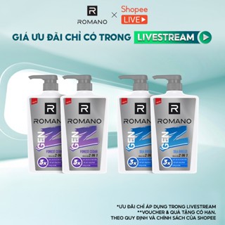  Tắm gội cho nam   Dầu gội nam Romano Gen Z hương Sea Breeze  Forest Cedar 610g  chai - Live MCN 