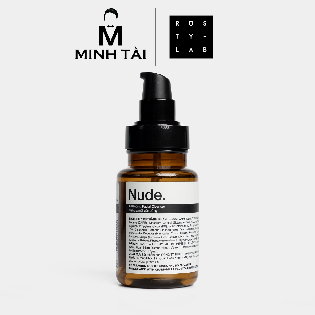 Gel rửa mặt Rusty Lab Nude - Balancing Facial Cleanser 120ml