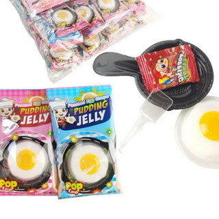 Combo thạch nổ Jelly hình chảo chiên trứng ốp la, pudding thạch chảo trứng chiên (gói 26g)