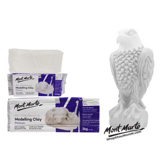  Đất Sét Tự Khô Sáng Tạo Tạo Hình Điêu Khắc Mont Marte - Trắng - Bịch 250 500 2000 gram 