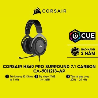 Tai nghe corsair hs60 pro surround 7.1 carbon ca-9011213-ap