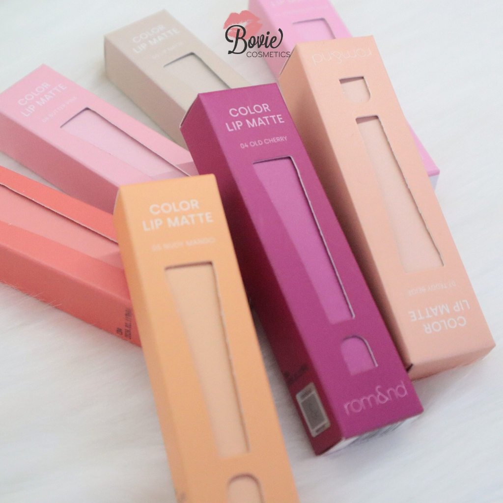 Son bùn mịn lì bền màu trên môi Romand Color Lip Matte full màu