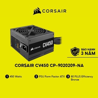 Nguồn máy tính corsair cv450 - 450w 80 plus bronze cp-9020209-na
