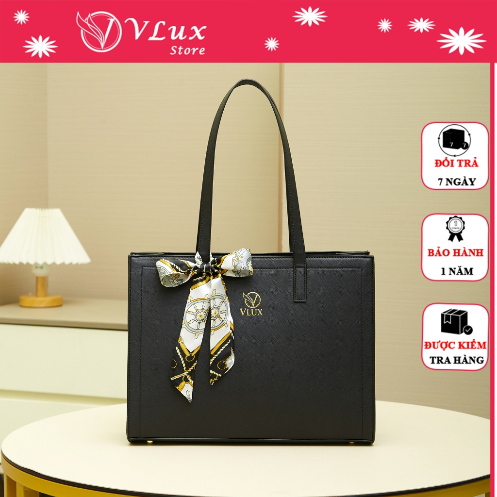 Túi Tote Nữ VLUX Chất Liệu Da Cao Cấp, Sang Trọng  – Đựng Vừa Laptop 14-15inch, Tài Liệu A4 #TD52