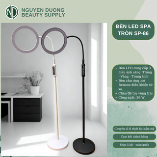   HCM  Đèn Led Spa Tròn SP-86   Chân đế trụ vững trãi Có Đổi Màu Ánh Sáng 