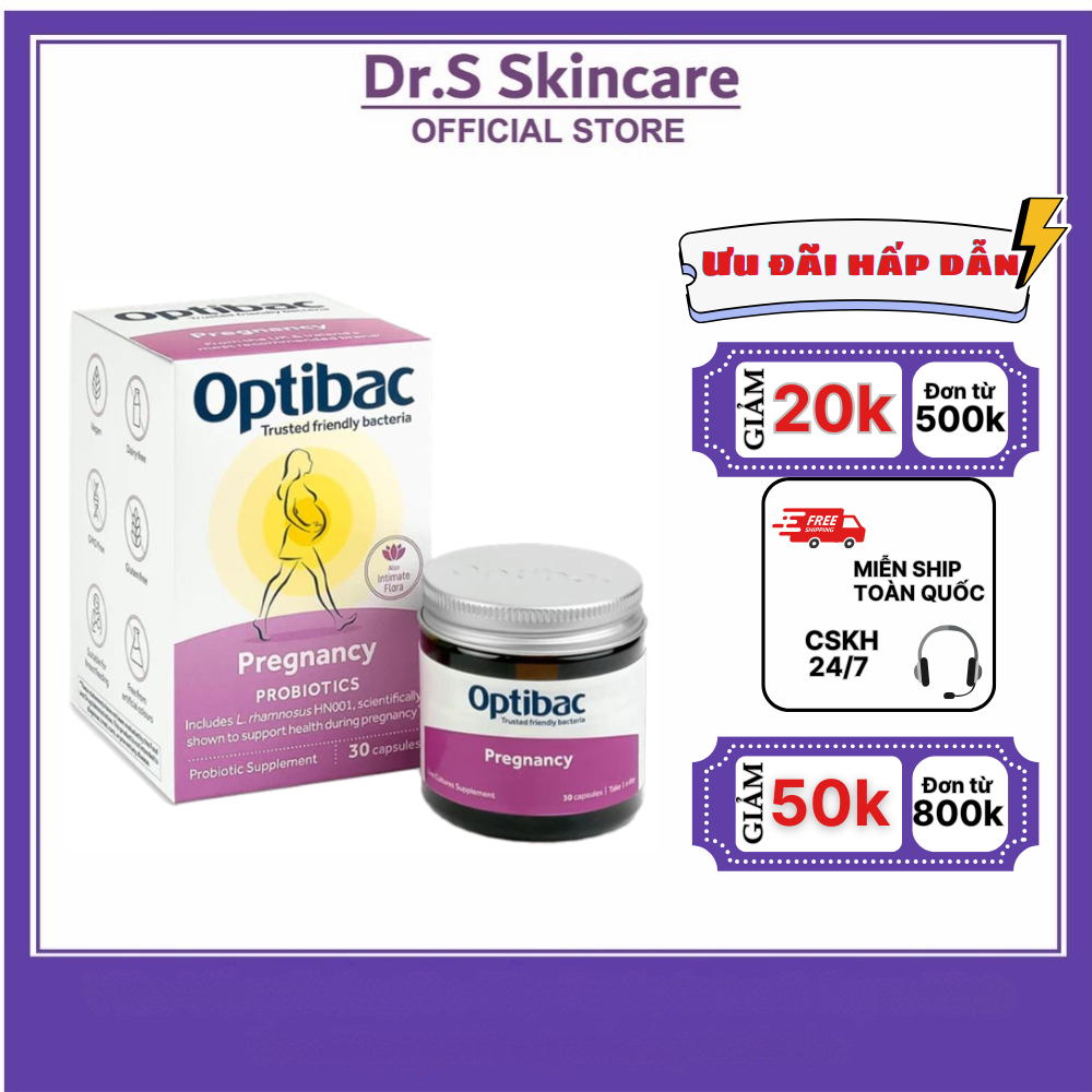 Viên Uống Lợi Khuẩn Optibac For Women Probiotics - Men vi sinh Optibac hộp 30 viên, 90 viên