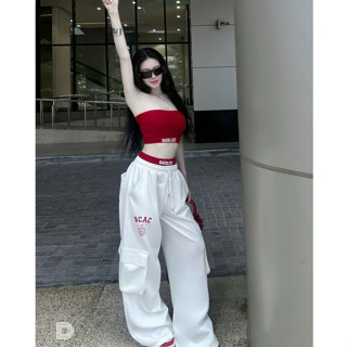 Set đồ nữ tiểu thư sang chảnh cá tính thể thao 3 chi tiết áo quây croptop phối quần suông dài ống rộng LONA Jennies