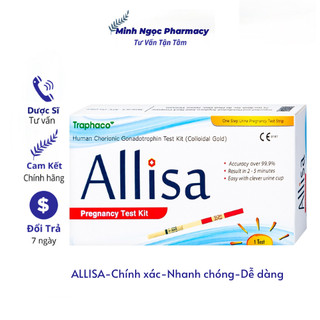 Combo 5 que, 10 que thử thai bản to 4mm Allisa của Traphaco - giao hàng kín đáo, che tên