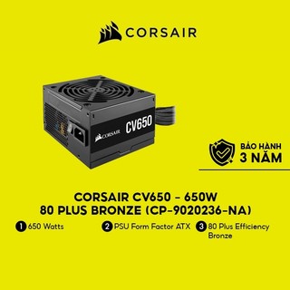 Nguồn máy tính corsair cv650 - 650w 80 plus bronze cp-9020236-na
