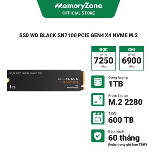 Ổ cứng SSD WD Black SN7100 500GB - 1TB  PCIe Gen4 x4 NVMe M.2