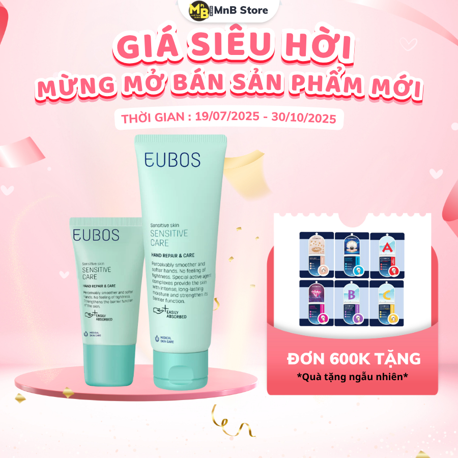 Kem Dưỡng Da Tay và Móng EUBOS Hand & Nail Repair Cream Hỗ Trợ Bảo Vệ Da Mềm Mịn, Dưỡng Ẩm Không Gây