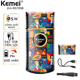  Máy cạo râu fade tóc KEMEI Km-Rs7098,Lưỡi đơn,có thể fade trắng chân tóc - Chính hãng 