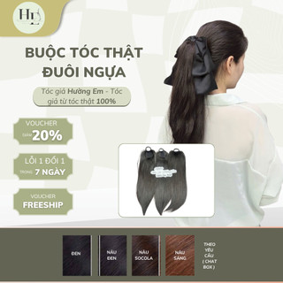 Buộc TÓC THẬT đuôi ngựa, Tóc giả từ tóc thật Hường em MiEHair