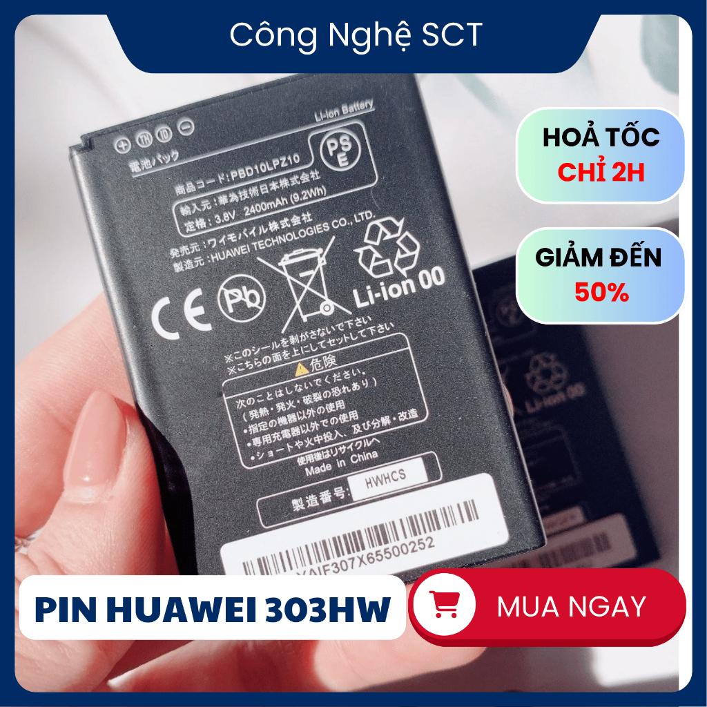 Pin thay thế cho bộ phát pin ZTE dung lượng 2400mAH cho bộ phát 303Hw, 304hw , GL10P