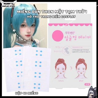  Hộp 40 Miếng Dán Cosplay Trang Điểm Trong Suốt Định Hình Thon Gọn VLine Mặt Tạm Thời Hỗ Trợ Cosplay 