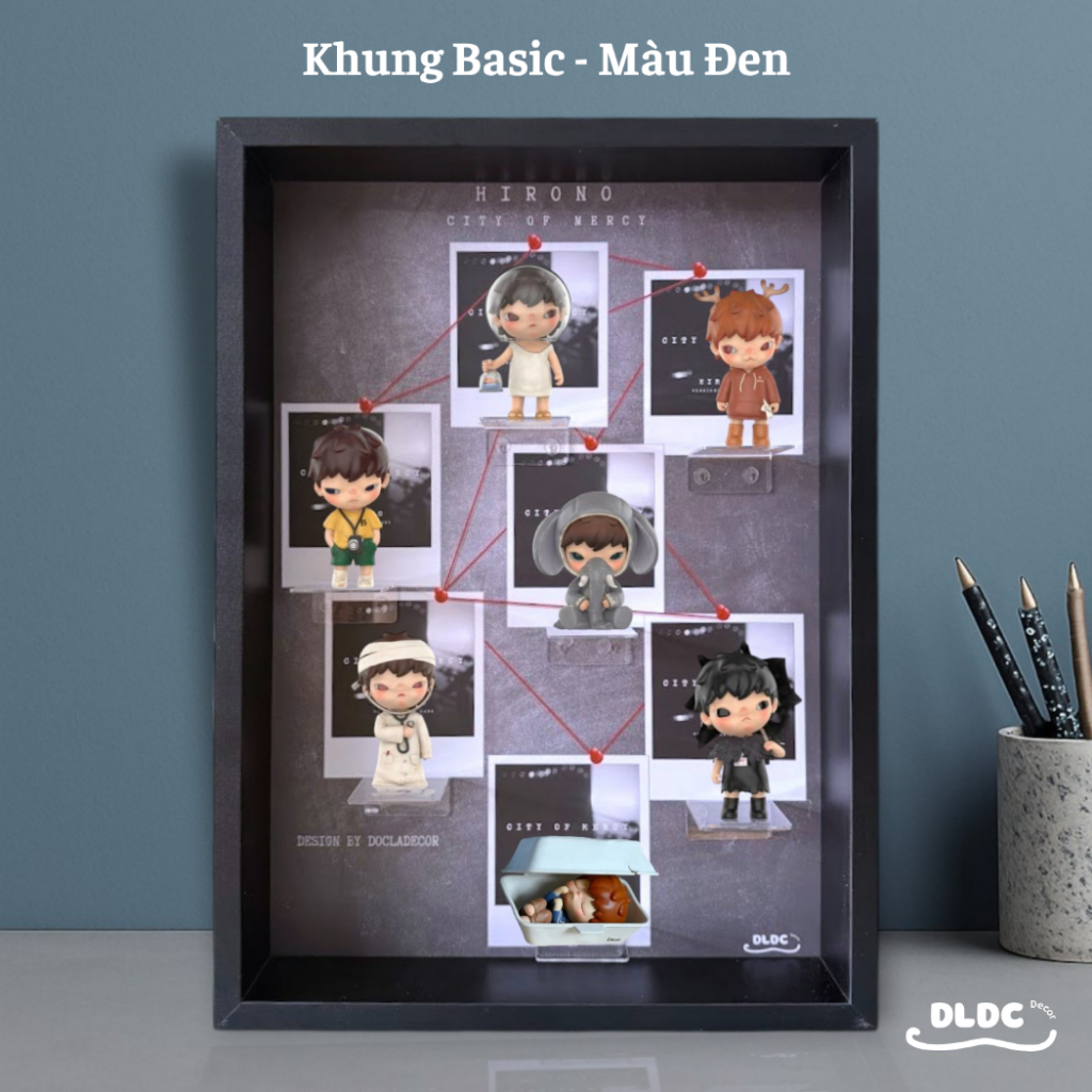 Khung Gỗ Trưng Bày Decor Trang Trí Mô Hình, Arttoys, Hirono City Of Mercy V3 (KHÔNG BAO GỒM MÔ HÌNH)
