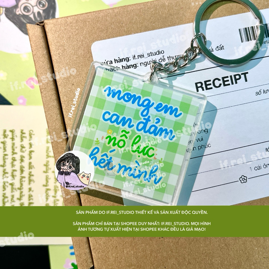 móc khoá MONG EM CAN ĐẢM •if.rei_studio