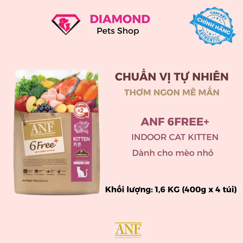 Thức ăn cho mèo con ANF 6 Free plus Indoor Kitten