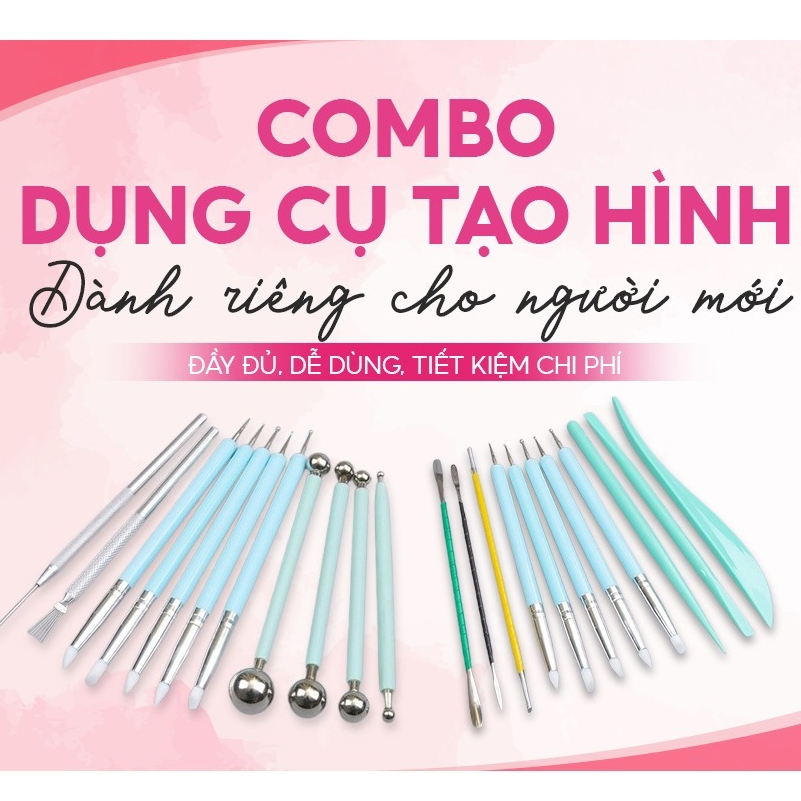 Combo Dụng Cụ tạo hình Icing Cookie, Nặn Fondant, Đất Sét Tự Khô – Đầy Đủ Mẫu Từ Cơ Bản Đến Chuyên Nghiệp