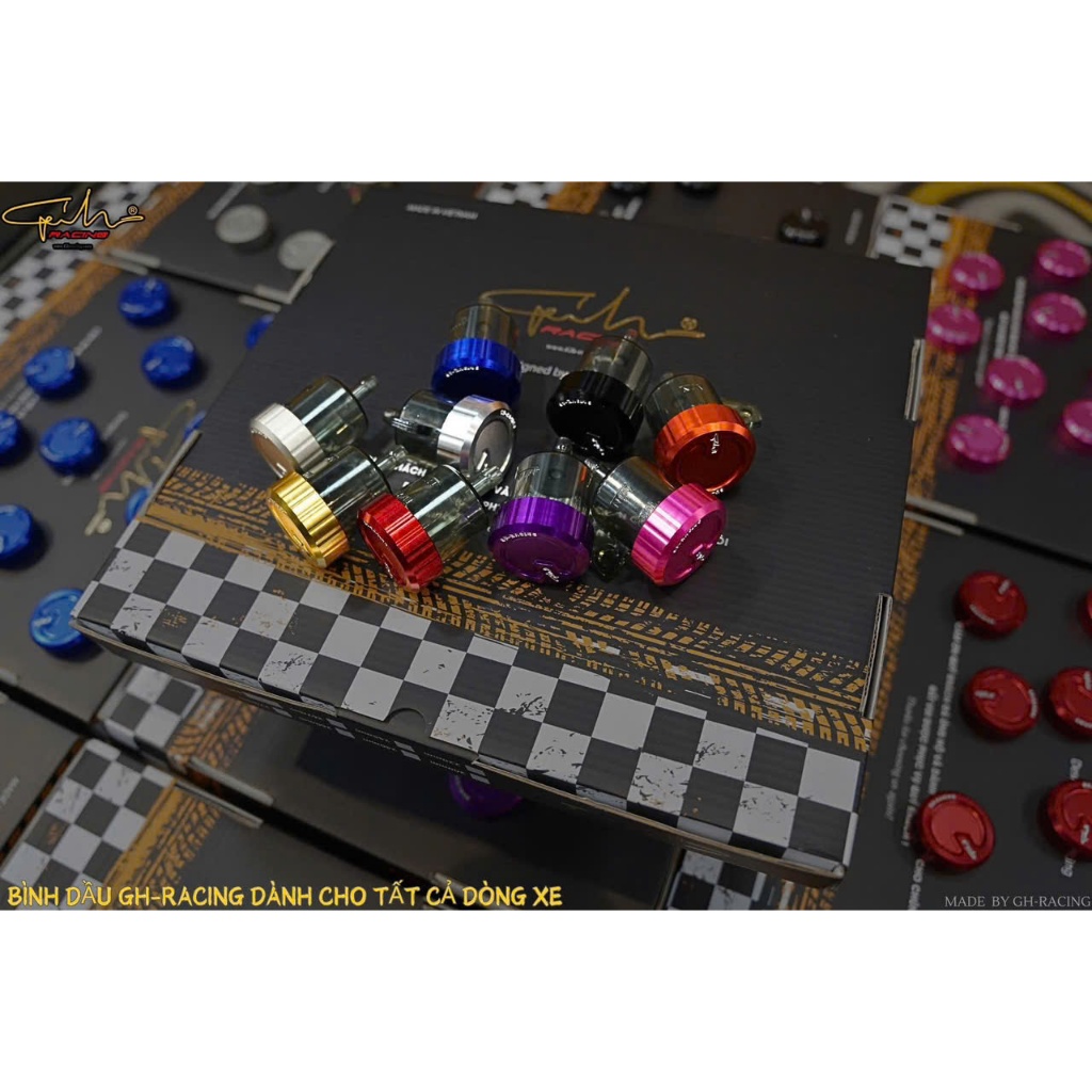 Bình dầu Ghracing gắn được tất cả dòng xe - bình dầu chính hãng Ghracing
