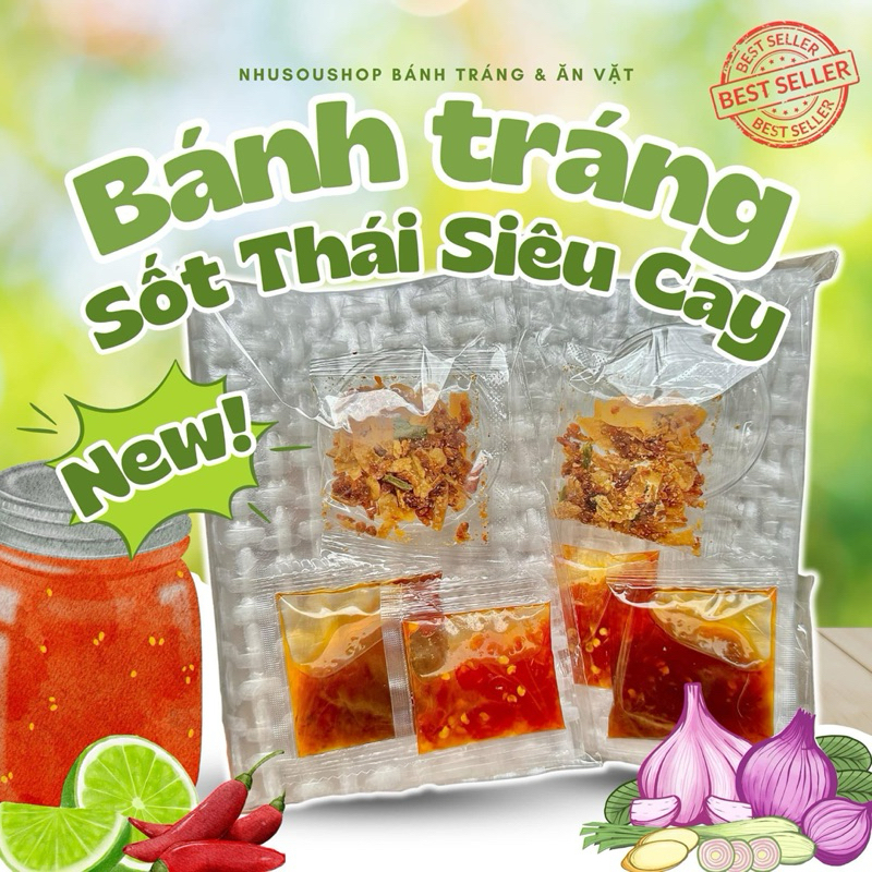 BÁNH TRÁNG CHẤM SỐT XÍ MUỘI / SỐT MUỐI SỆT / SỐT MUỐI BÉO / MUỐI THÁI CHUA CAY : HẠN SỬ DỤNG ĐỂ ĐƯỢC LÂU