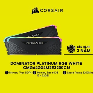  Ram PC Corsair Vengeance RS RGB  CMG64GX4M2E3200C16  64GB  2x32GB  DDR4 3200MHz 