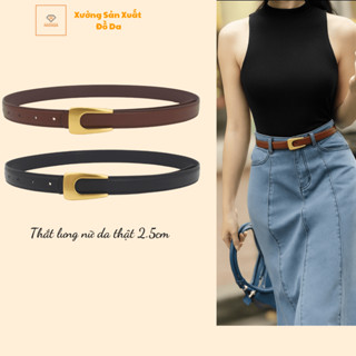 Thắt lưng nữ, đai váy da bò thật HADADA phong cách Hàn Quốc trẻ trung năng động DV600