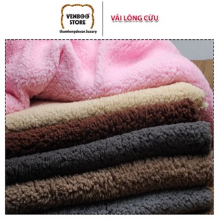 🐑 Vải Lông CỪU may đồ Halloween đồ Cosplay Noel đồ scrunchies handmade | Vải may gấu bông Baby Three quần áo Labubu 5075