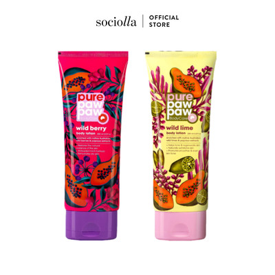 Combo 2 Kem Dưỡng Ẩm Pure Paw Paw Wild Berry + Wild Lime Body Lotion