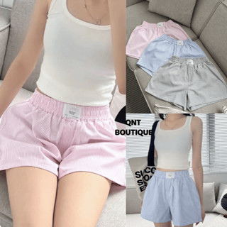 Quần sooc đùi nữ kate kẻ sọc dáng trơn mặc đi ngủ siêu QNT shop