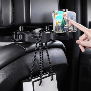  Móc Treo Đồ Ô Tô Kiêm Giá Đỡ Điện Thoại tiện lợi và rất dễ dàng sử dụng 